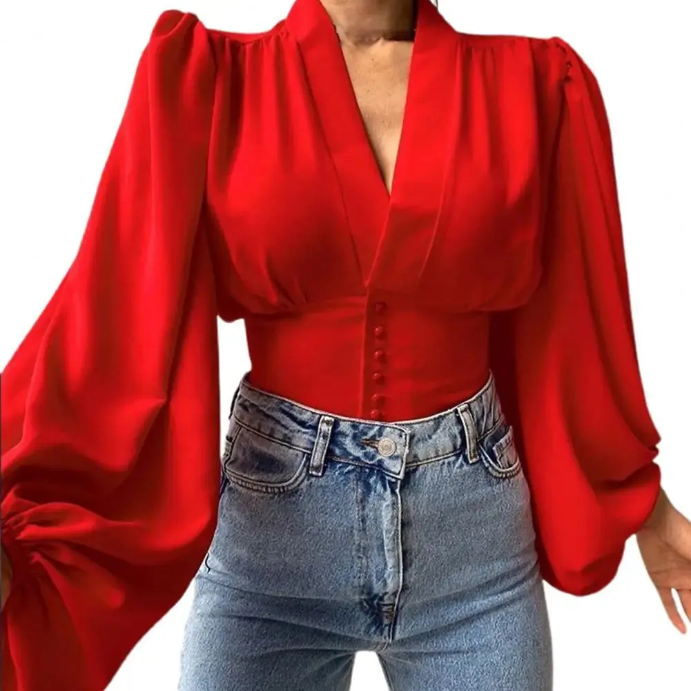 SANWOOD Vintage Long Sleeve Blouse - Retro Elegance with a Modern Twist