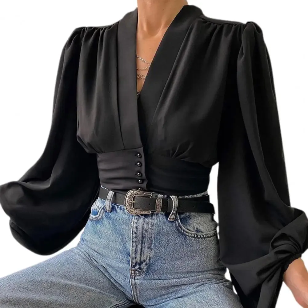 SANWOOD Vintage Long Sleeve Blouse - Retro Elegance with a Modern Twist