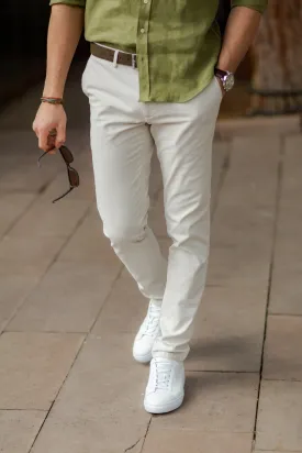 Slim Fit Beige Chinos