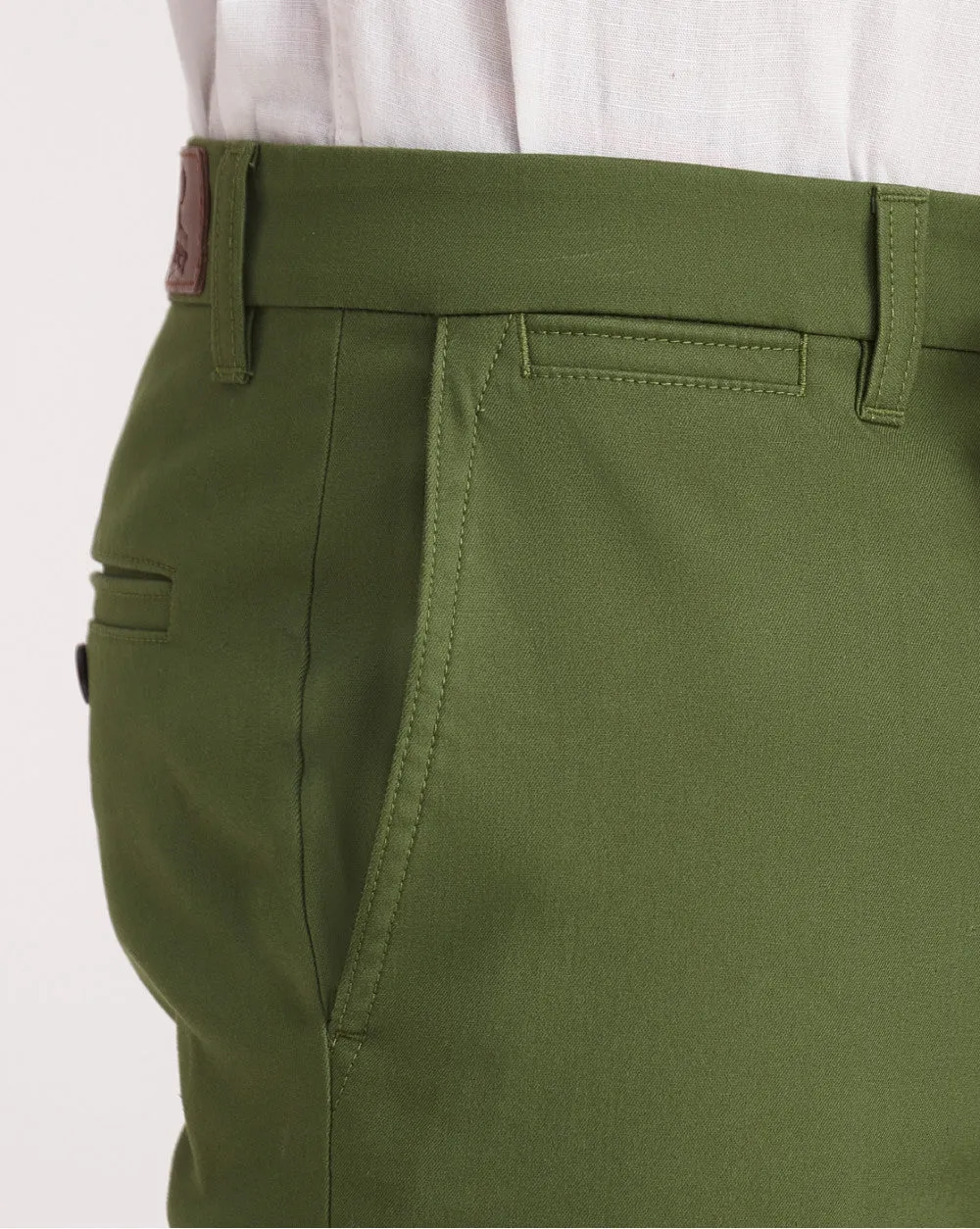 Slim Fit Luxe Chinos - Chive Green