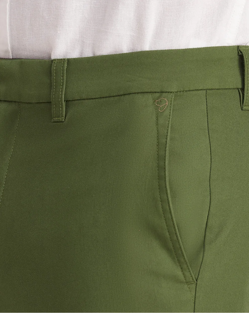 Slim Fit Luxe Chinos - Chive Green