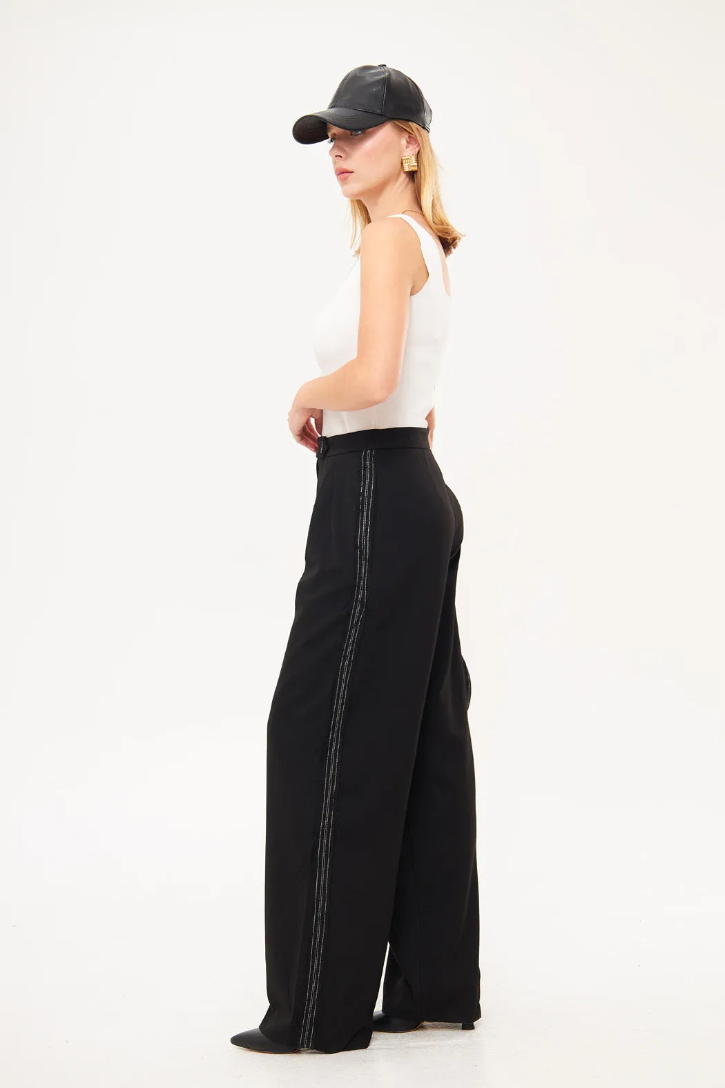 Straight Leg Solid Formal Trouser