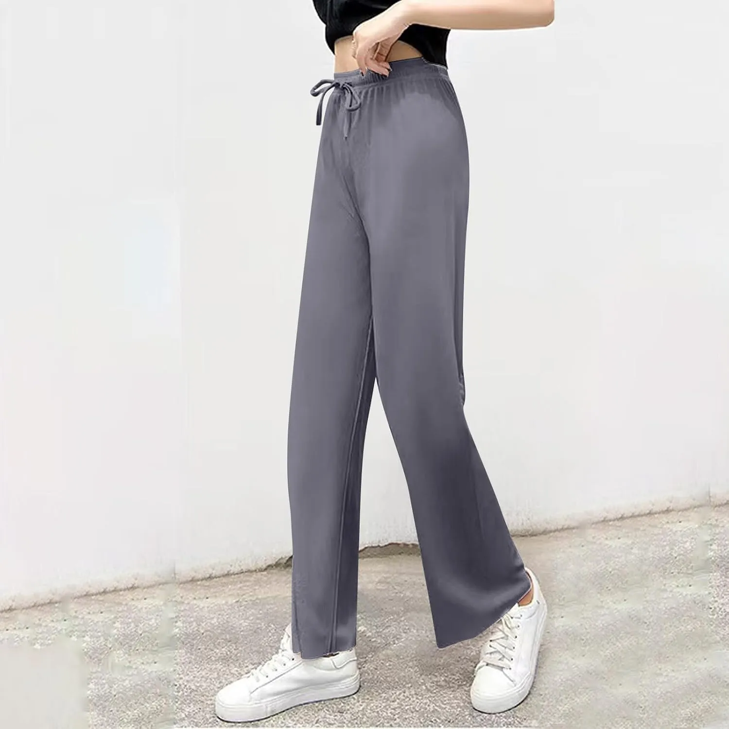 Summer Pants for Women Lightweight Straight Leg Workout Pants Casual Loose Work Gym Athletic Joggers with Pockets
