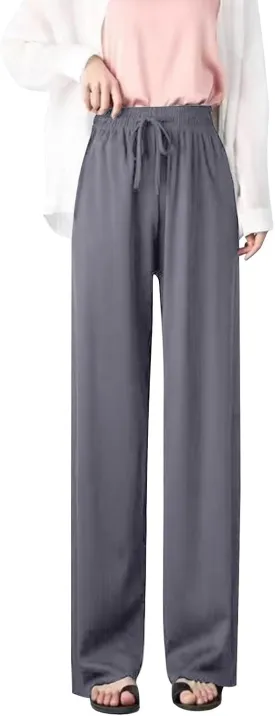 Summer Pants for Women Lightweight Straight Leg Workout Pants Casual Loose Work Gym Athletic Joggers with Pockets