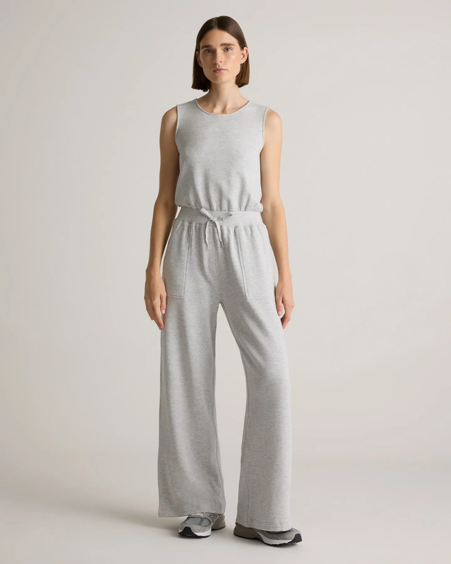 SuperSoft Fleece Sleeveless Wide Leg Jumpsuit