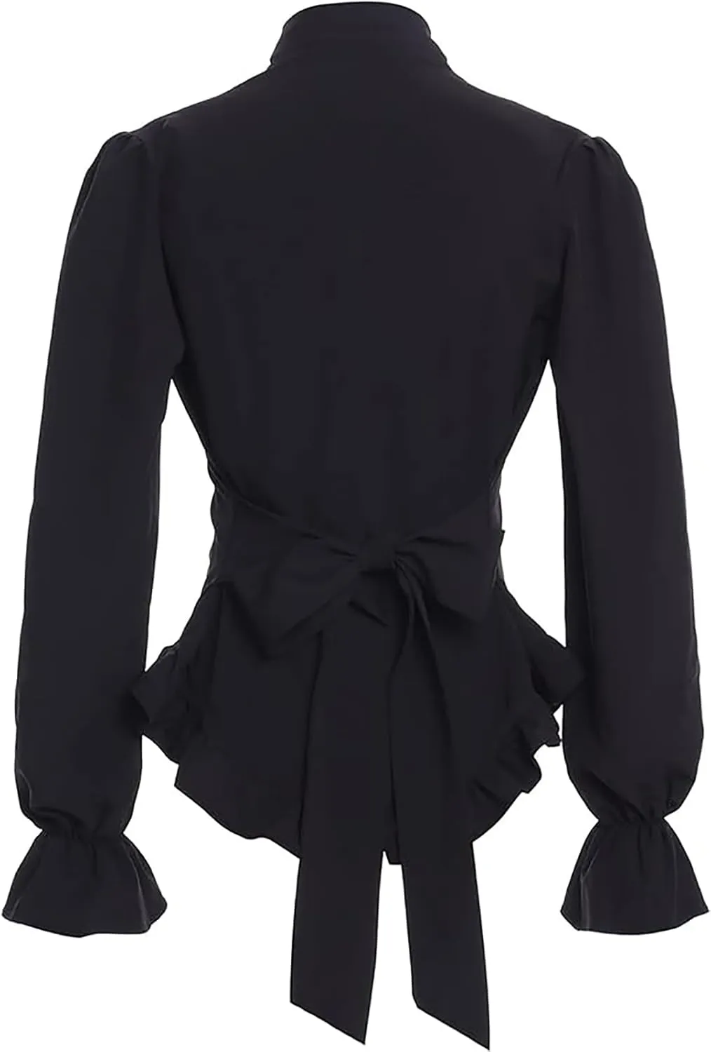 Victorian Blouse for Women Vintage Ruffle Long Sleeves Shirt Tops