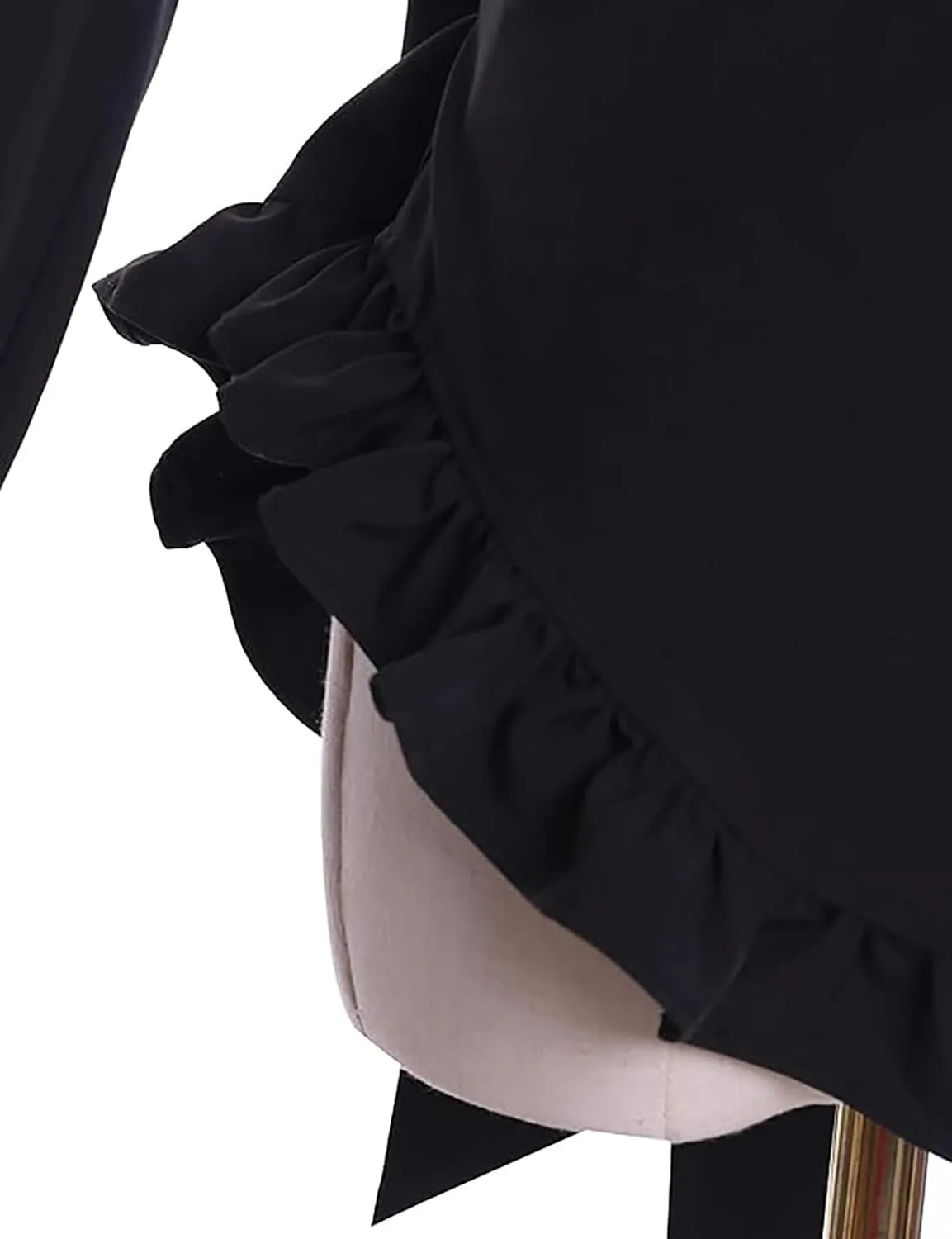 Victorian Blouse for Women Vintage Ruffle Long Sleeves Shirt Tops