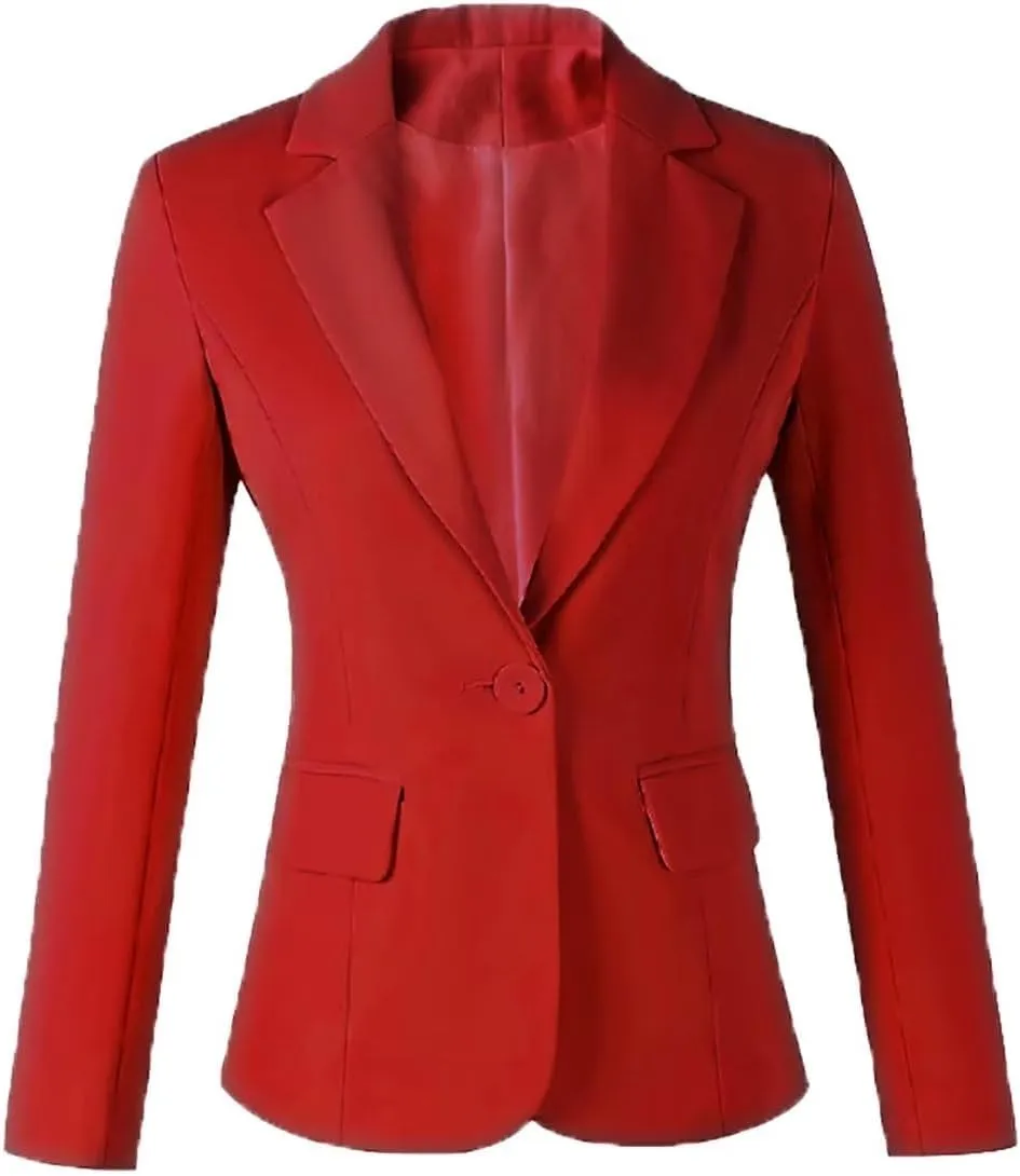 Women's Blazer Solid Casual Blazer Suit Jackets for Women Open Front Office Work Suit Jacket Blazers