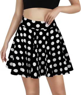 Women's Pleated Mini Skater Skirt Stretch Basic School Cheerleader Tennis Skirt Comfy Casual Uniform 2025 Summer