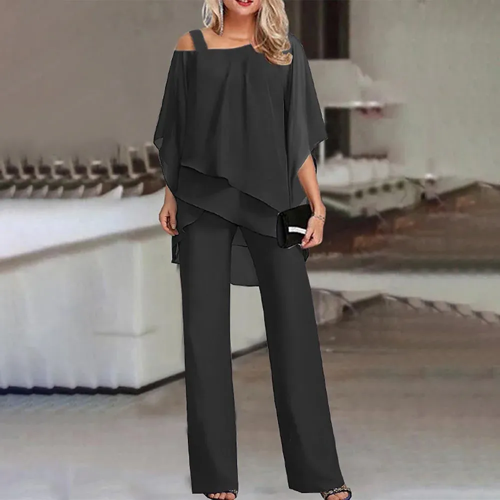 Women's two-piece set | Elegant two-piece with cold shoulder