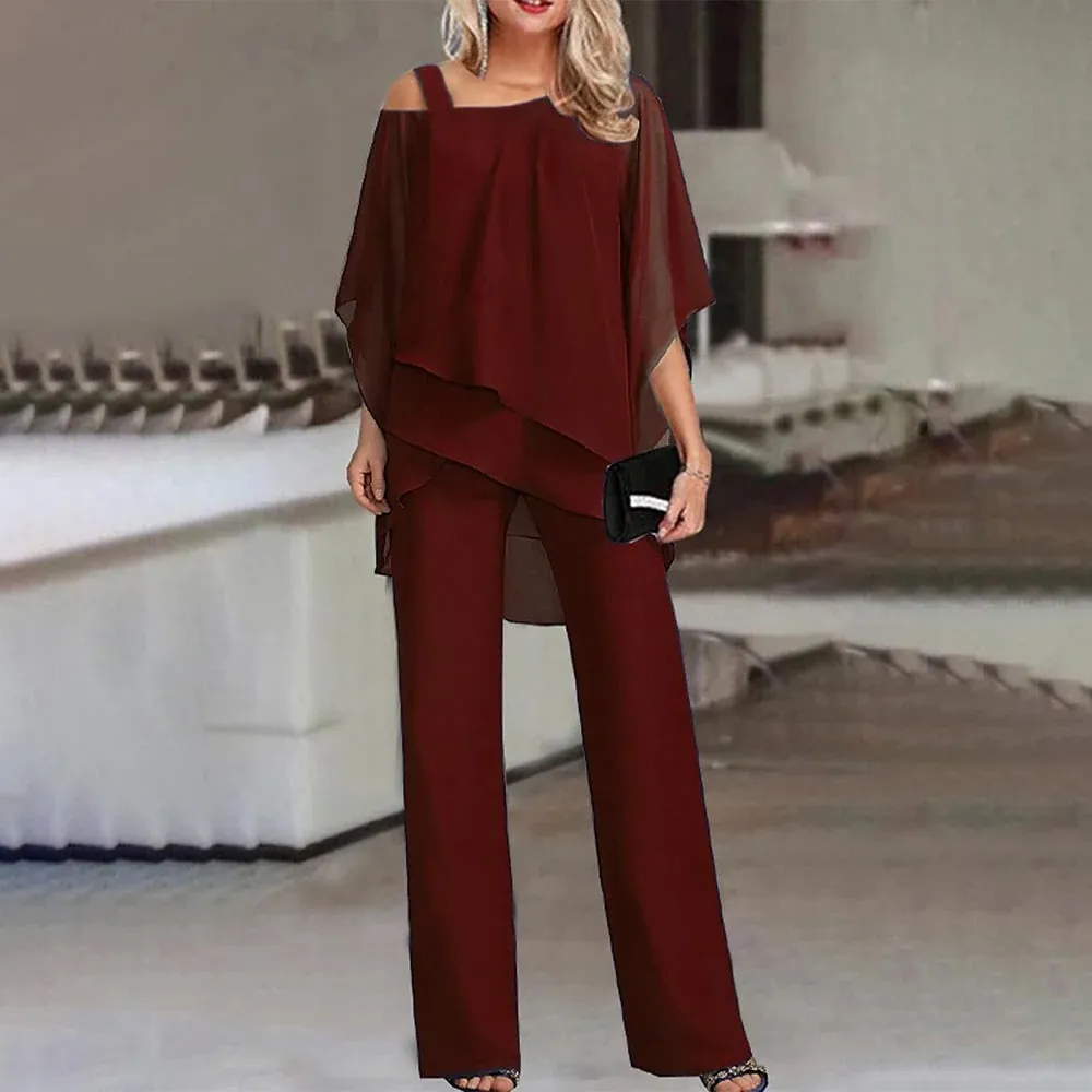 Women's two-piece set | Elegant two-piece with cold shoulder
